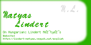 matyas lindert business card